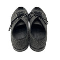 Load image into Gallery viewer, Chanel Charcoal Grey / Black Tweed and Lambskin Leather CC Logo Cap Toe Low Top Sneakers