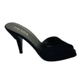 Load image into Gallery viewer, Prada Black Satin Slide Sandals
