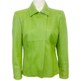 Load image into Gallery viewer, Akris Lime Green Leather Jacket
