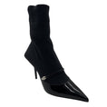 Load image into Gallery viewer, Jimmy Choo Black Carolyn Patent Leather and Knit Sock Boots / Booties