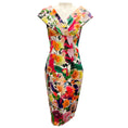 Load image into Gallery viewer, Cushnie et Ochs Multi Floral Cap Sleeved Fitted Dress