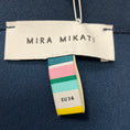 Load image into Gallery viewer, Mira Mikati Navy Blue Multi Swarovski Rhinestone Cady Pajama Top / Blouse