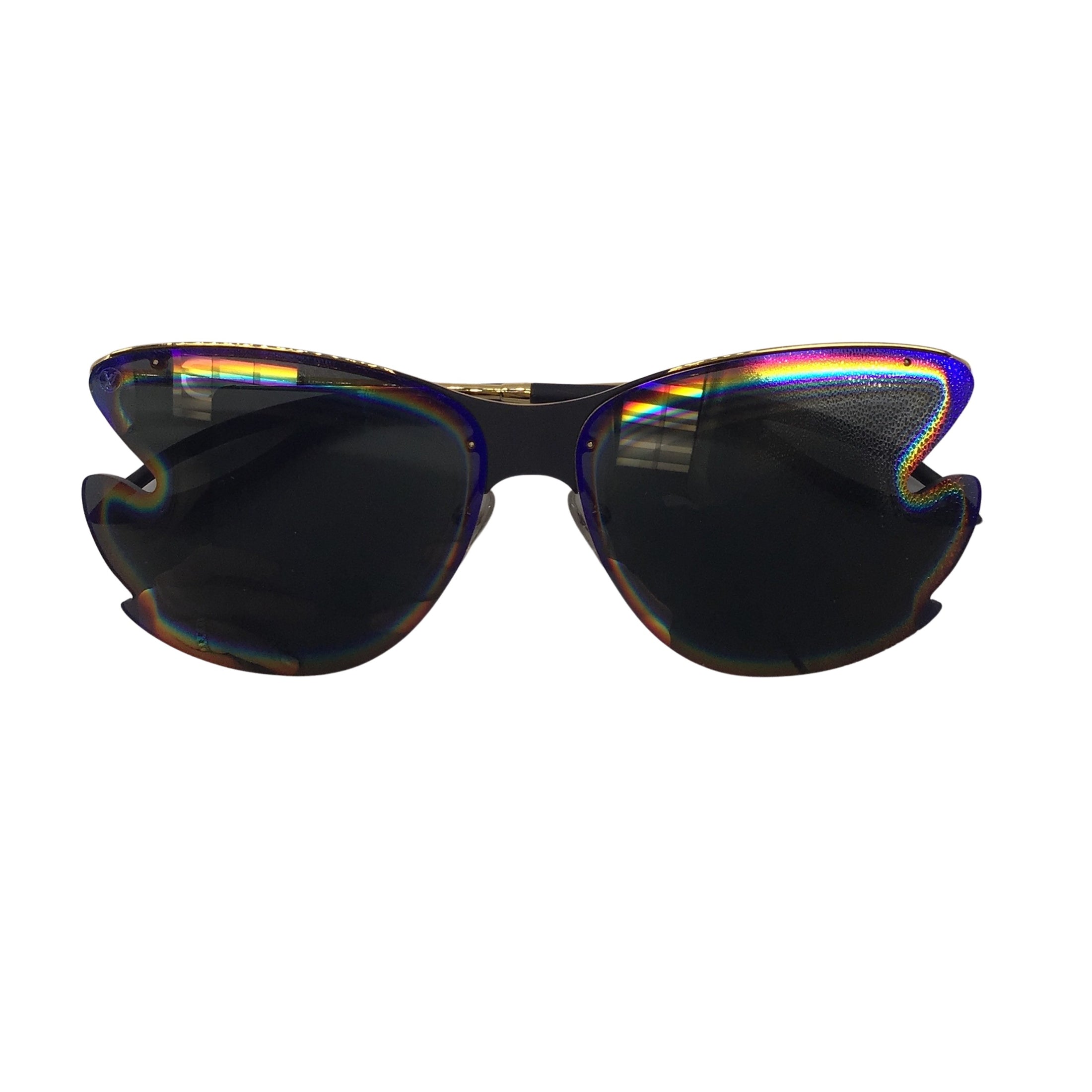 Louis Vuitton Bohemian Vuittony Mirrored Holographic Square Sunglasses