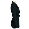 Load image into Gallery viewer, Veronica Beard Black Two Button Crepe Blazer with Belt