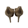 Load image into Gallery viewer, Fendi Gold Deco Textured Leather Double Platform Bow Peep Toe Pumps