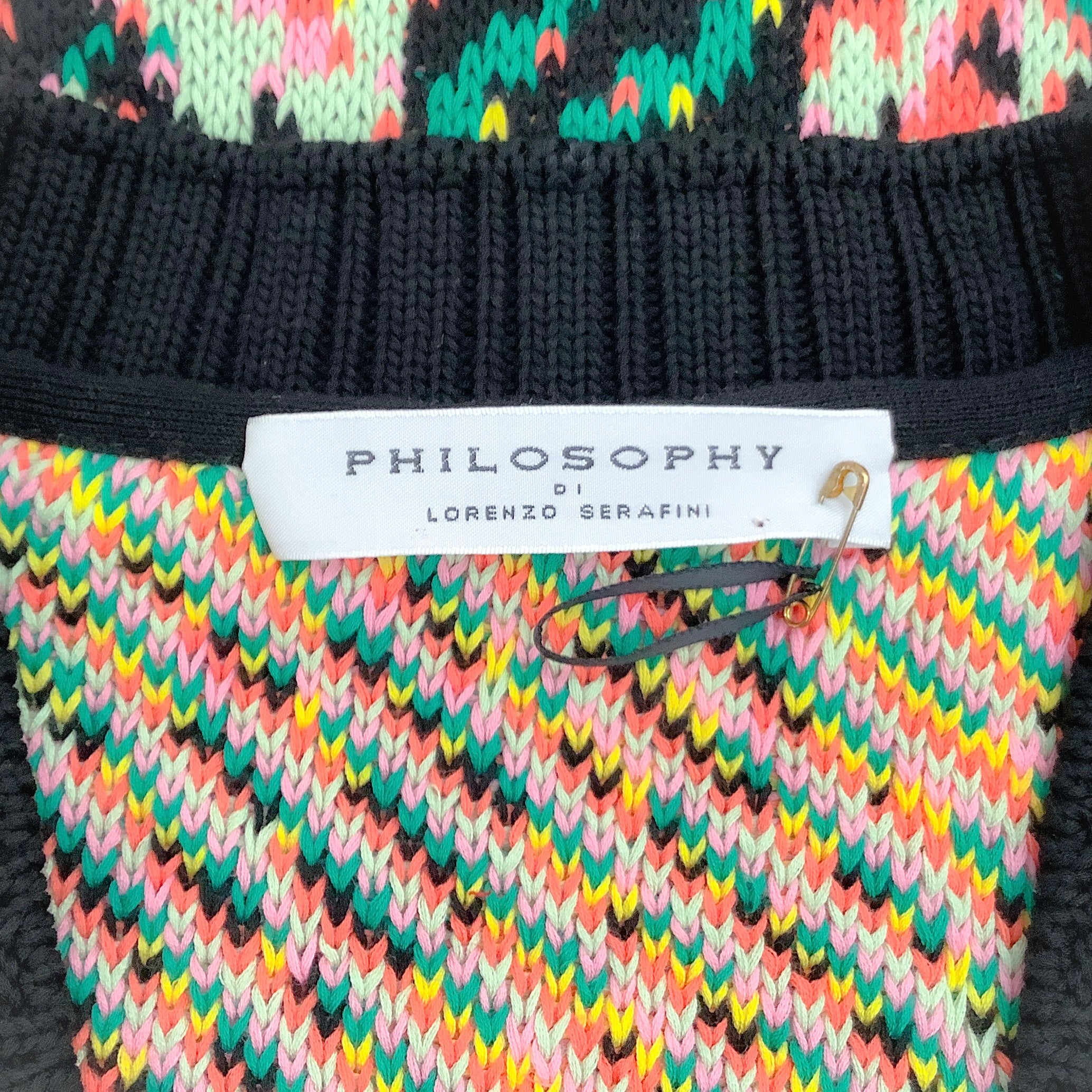 Philosophy Di Lorenzo Serafini Black / Multi Floral Knit Cardigan