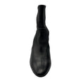 Load image into Gallery viewer, Salvatore Ferragamo Black Leather Sock Booties with Geometric Heel