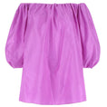Load image into Gallery viewer, Valentino Violet Washed Silk Taffeta Off-the-Shoulder Top
