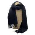Load image into Gallery viewer, Chanel Black Fringed Cashmere Scarf