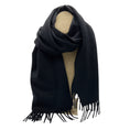 Load image into Gallery viewer, Chanel Black Fringed Cashmere Scarf