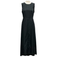 Load image into Gallery viewer, Peserico Black / Silver Monili Bead Embellished Neck Sleeveless Techno Gown