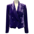 Load image into Gallery viewer, L'Agence Purple Velvet Rory Cropped Blazer
