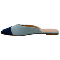 Load image into Gallery viewer, Veronica Beard Two Tone Denim Slide Mules