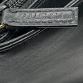 Load image into Gallery viewer, Gucci Vintage Black Leather Bamboo Handle Tote Handbag