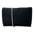 Load image into Gallery viewer, Givenchy Black Satin Evening Bag with Crystal Embellished Chain Strap
