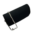 Load image into Gallery viewer, Givenchy Black Satin Evening Bag with Crystal Embellished Chain Strap