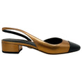 Load image into Gallery viewer, Veronica Beard Copper / Black Leather Cecile Slingback Pumps