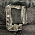 Load image into Gallery viewer, Chanel Black 2009 Rhinestone Embellished Buckle Wool and Nylon Skirt