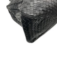 Load image into Gallery viewer, Bottega Veneta Black Intrecciato Woven Leather Double Top Handle Handbag