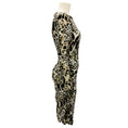 Load image into Gallery viewer, Alexandre Vauthier Beige / Black Lynx Print Ruched Jersey Cocktail Dress