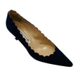 Load image into Gallery viewer, Manolo Blahnik Navy Blue Srilasca Suede Scalloped Pumps