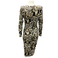 Load image into Gallery viewer, Alexandre Vauthier Beige / Black Lynx Print Ruched Jersey Cocktail Dress