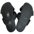 Load image into Gallery viewer, Staud Black Ruched Crisscross Michel Slide Sandals