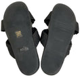 Load image into Gallery viewer, Staud Black Ruched Crisscross Michel Slide Sandals