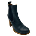 Load image into Gallery viewer, Chloe Dark Grey Leather Pull On Ankle Booties