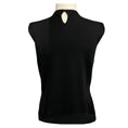 Load image into Gallery viewer, Oscar de la Renta Black / Green / Silver Metallic Sequined Sleeveless Knit Sweater