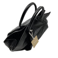 Load image into Gallery viewer, Malej Black Textured Patent Leather Ashiya Handbag
