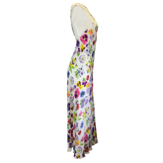 Vivetta White Multi Floral Printed Sleeveless Midi Dress