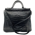 Load image into Gallery viewer, Nancy Gonzalez Black Crocodile Satchel