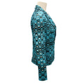 Load image into Gallery viewer, Missoni Turquoise / Black Metallic Knit Jacket