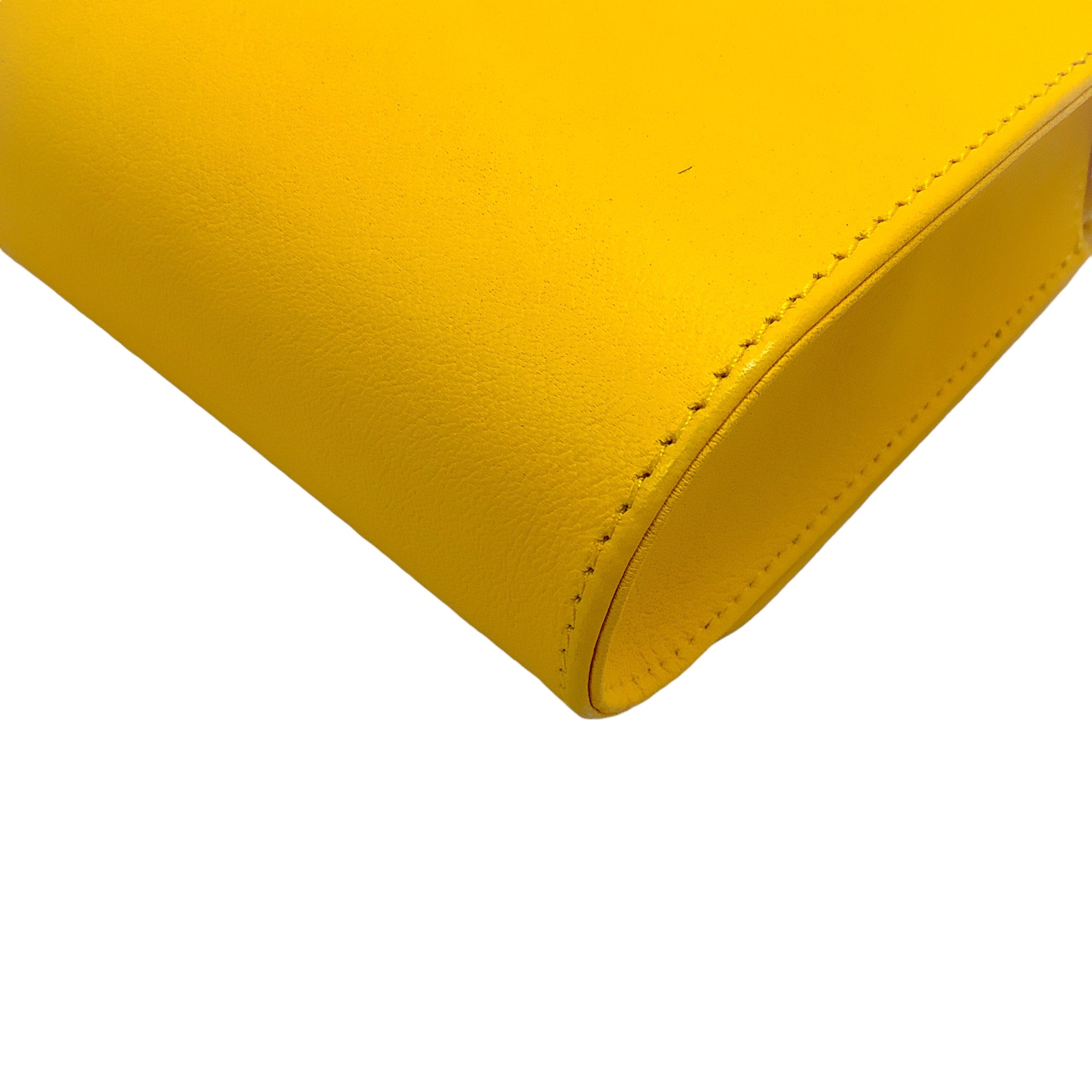 Perrin Yellow Leather Paris Glove Clutch