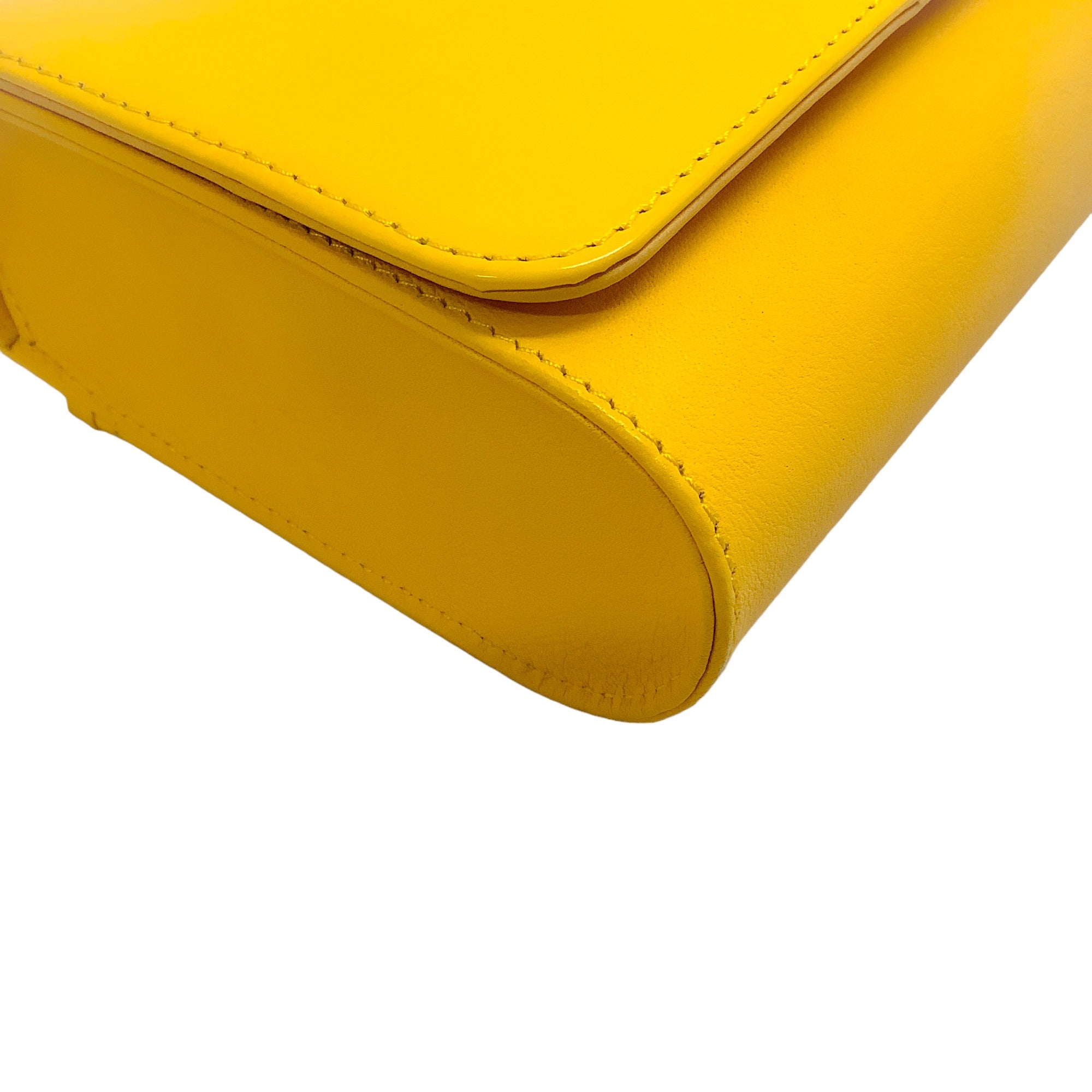 Perrin Yellow Leather Paris Glove Clutch