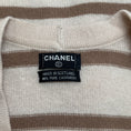 Load image into Gallery viewer, Chanel Vintage Beige / Brown Striped Cashmere Cardigan Sweater