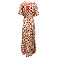 Load image into Gallery viewer, La DoubleJ Ivory Multi Micro Pansy Print Silk Twill Long and Sassy Dress