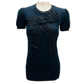 Load image into Gallery viewer, Dolce & Gabbana Navy / Black Lace Bow Detail Cotton Top