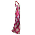 Load image into Gallery viewer, Rick Owens Fuchsia Plaid Sleeveless Wrap Maxi Dress
