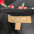 Load image into Gallery viewer, Michael Kors Collection Black / Rosewood Floral Crepe Dress