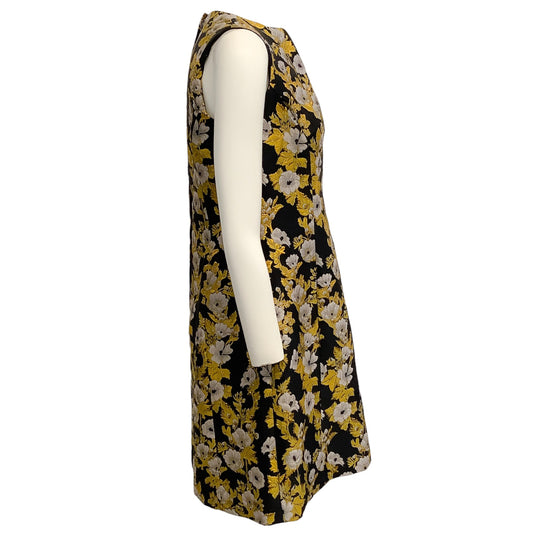Dolce & Gabbana Black / Gold Floral Brocade Sleeveless Dress