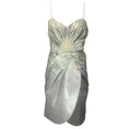 Load image into Gallery viewer, Maison Margiela Silver Metallic Bow Detail Sleeveless Midi Dress
