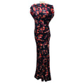 Load image into Gallery viewer, A.L.C. Navy Multi Draped Satin Poppy Gown