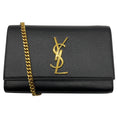 Load image into Gallery viewer, Saint Laurent Black / Gold Hardware Kate Embossed Leather Shoulder Bag