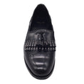 Load image into Gallery viewer, Celine Black / Silver Studded Tassel Detail Oxford Loafers / Flats
