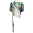 Load image into Gallery viewer, Off-White Green / White / Blue Printed Asymmetric Top