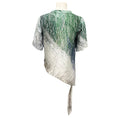 Load image into Gallery viewer, Off-White Green / White / Blue Printed Asymmetric Top
