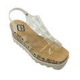 Load image into Gallery viewer, Stella McCartney Transparent / White Elyse Logo Platform Sandals