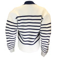 Load image into Gallery viewer, Sacai White / Navy Blue Striped Knit Cardigan Sweater
